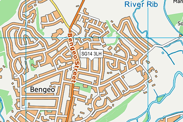 SG14 3LH map - OS VectorMap District (Ordnance Survey) SG14 3LH map - OS VectorMap District (Ordnance Survey)