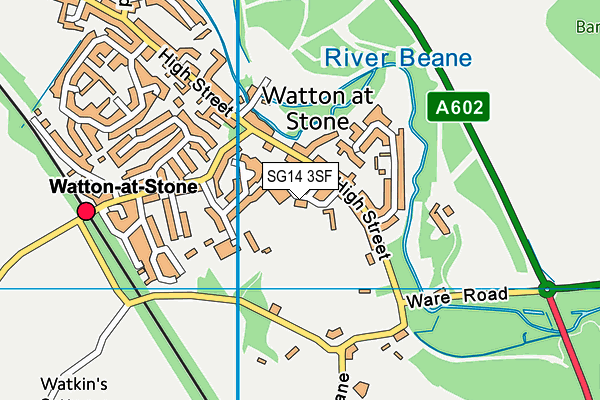 SG14 3SF map - OS VectorMap District (Ordnance Survey) SG14 3SF map - OS VectorMap District (Ordnance Survey)