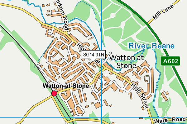SG14 3TN map - OS VectorMap District (Ordnance Survey) SG14 3TN map - OS VectorMap District (Ordnance Survey)
