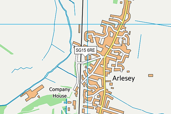SG15 6RE map - OS VectorMap District (Ordnance Survey)