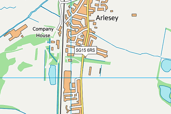 SG15 6RS map - OS VectorMap District (Ordnance Survey)