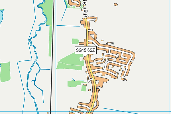 SG15 6SZ map - OS VectorMap District (Ordnance Survey)