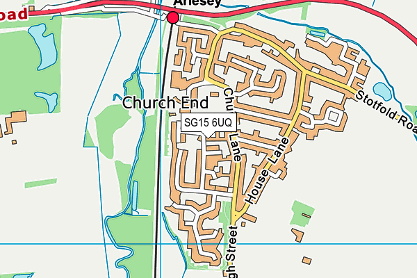 SG15 6UQ map - OS VectorMap District (Ordnance Survey)