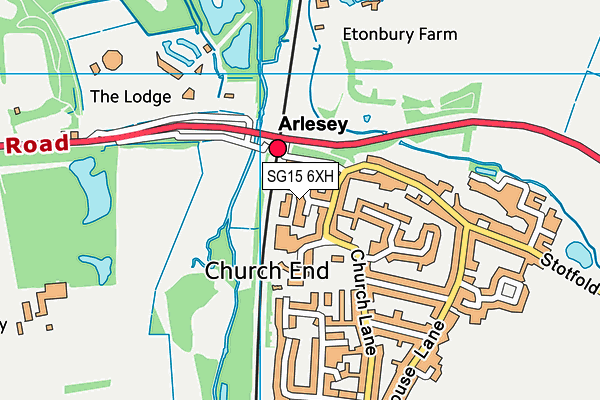 SG15 6XH map - OS VectorMap District (Ordnance Survey)