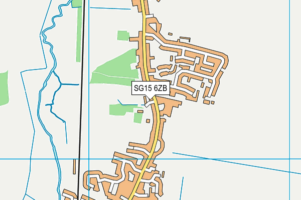SG15 6ZB map - OS VectorMap District (Ordnance Survey) SG15 6ZB map - OS VectorMap District (Ordnance Survey)