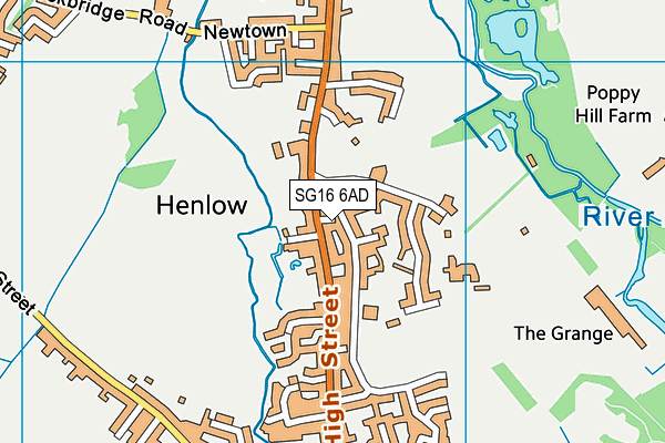 SG16 6AD map - OS VectorMap District (Ordnance Survey) SG16 6AD map - OS VectorMap District (Ordnance Survey)