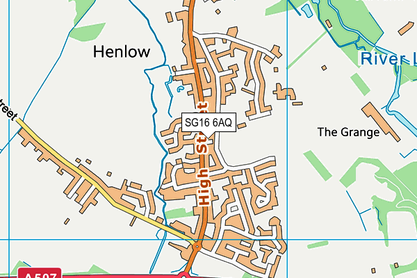 SG16 6AQ map - OS VectorMap District (Ordnance Survey)