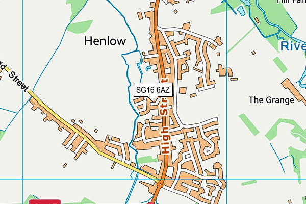 SG16 6AZ map - OS VectorMap District (Ordnance Survey) SG16 6AZ map - OS VectorMap District (Ordnance Survey)