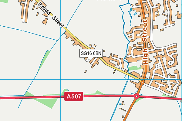 SG16 6BN map - OS VectorMap District (Ordnance Survey) SG16 6BN map - OS VectorMap District (Ordnance Survey)