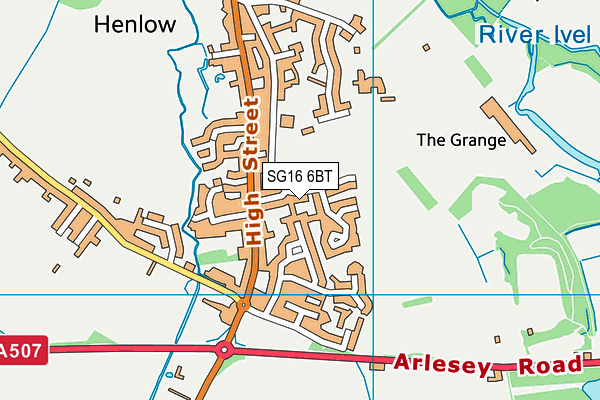 SG16 6BT map - OS VectorMap District (Ordnance Survey)