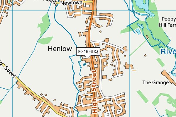 SG16 6DQ map - OS VectorMap District (Ordnance Survey)