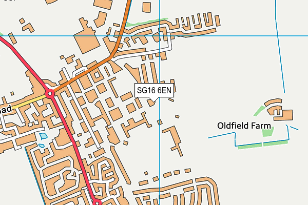 SG16 6EN map - OS VectorMap District (Ordnance Survey) SG16 6EN map - OS VectorMap District (Ordnance Survey)