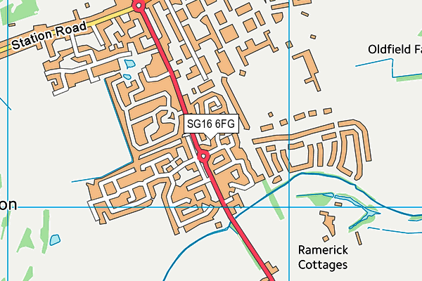 SG16 6FG map - OS VectorMap District (Ordnance Survey) SG16 6FG map - OS VectorMap District (Ordnance Survey)