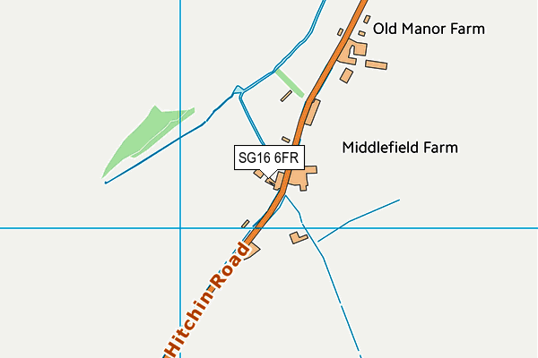SG16 6FR map - OS VectorMap District (Ordnance Survey) SG16 6FR map - OS VectorMap District (Ordnance Survey)