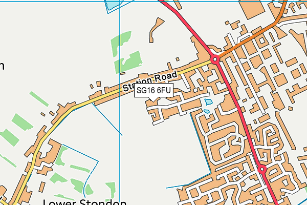 SG16 6FU map - OS VectorMap District (Ordnance Survey) SG16 6FU map - OS VectorMap District (Ordnance Survey)