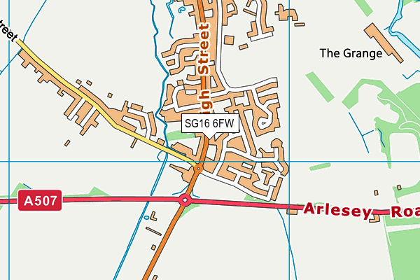 SG16 6FW map - OS VectorMap District (Ordnance Survey)