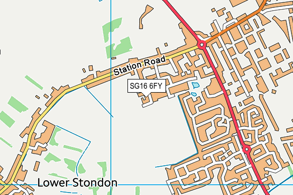 SG16 6FY map - OS VectorMap District (Ordnance Survey) SG16 6FY map - OS VectorMap District (Ordnance Survey)