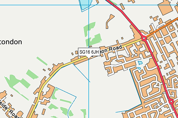 SG16 6JH map - OS VectorMap District (Ordnance Survey) SG16 6JH map - OS VectorMap District (Ordnance Survey)