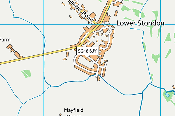 SG16 6JY map - OS VectorMap District (Ordnance Survey) SG16 6JY map - OS VectorMap District (Ordnance Survey)