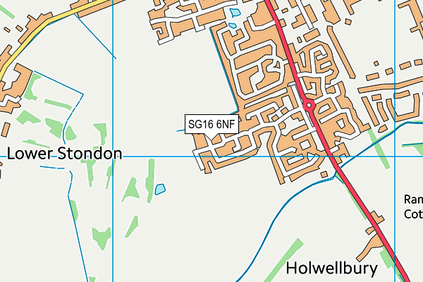 SG16 6NF map - OS VectorMap District (Ordnance Survey) SG16 6NF map - OS VectorMap District (Ordnance Survey)