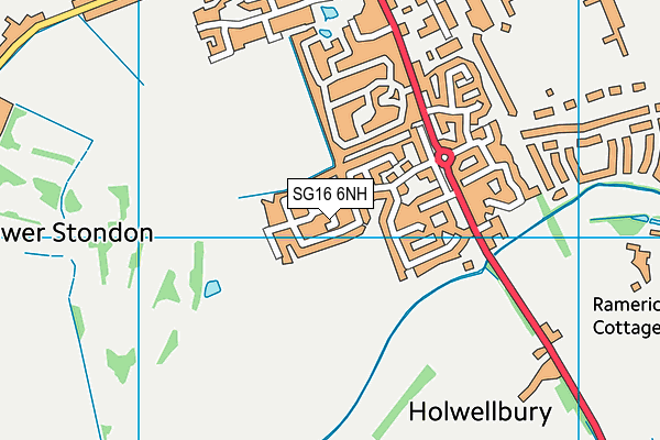 SG16 6NH map - OS VectorMap District (Ordnance Survey) SG16 6NH map - OS VectorMap District (Ordnance Survey)