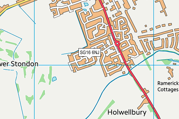 SG16 6NJ map - OS VectorMap District (Ordnance Survey) SG16 6NJ map - OS VectorMap District (Ordnance Survey)