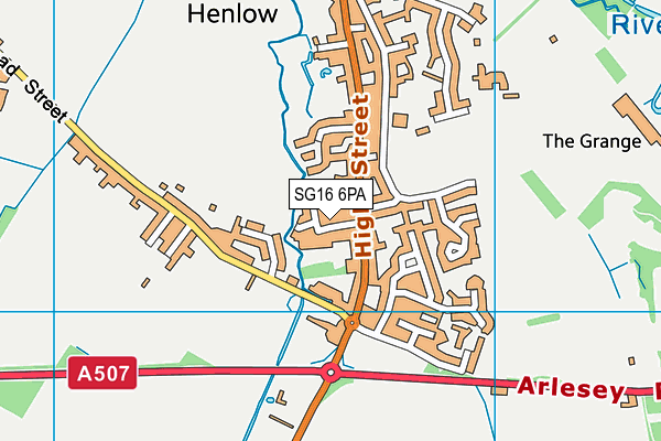 SG16 6PA map - OS VectorMap District (Ordnance Survey)