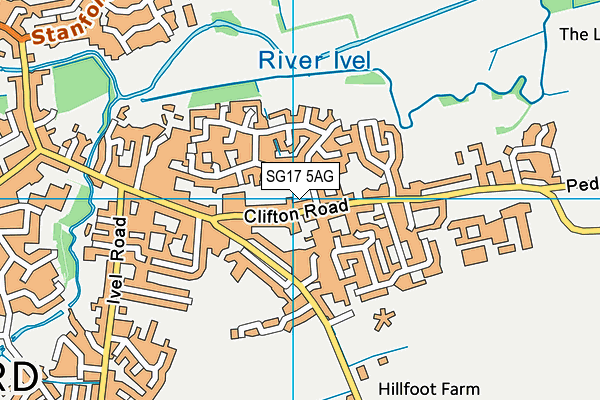SG17 5AG map - OS VectorMap District (Ordnance Survey) SG17 5AG map - OS VectorMap District (Ordnance Survey)
