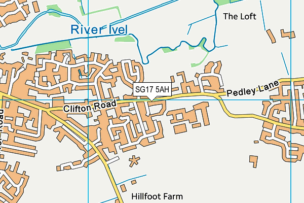 SG17 5AH map - OS VectorMap District (Ordnance Survey) SG17 5AH map - OS VectorMap District (Ordnance Survey)