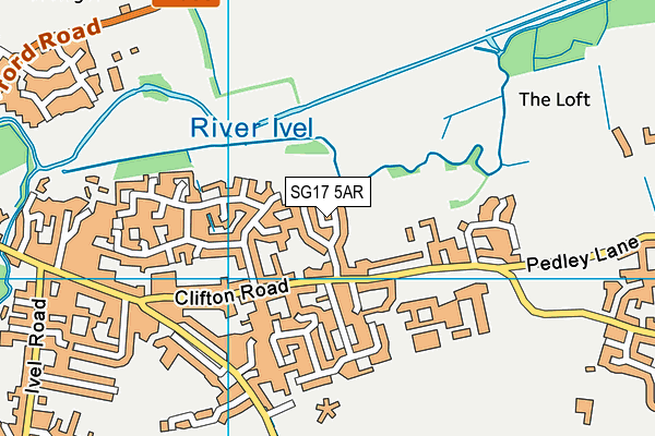 SG17 5AR map - OS VectorMap District (Ordnance Survey) SG17 5AR map - OS VectorMap District (Ordnance Survey)