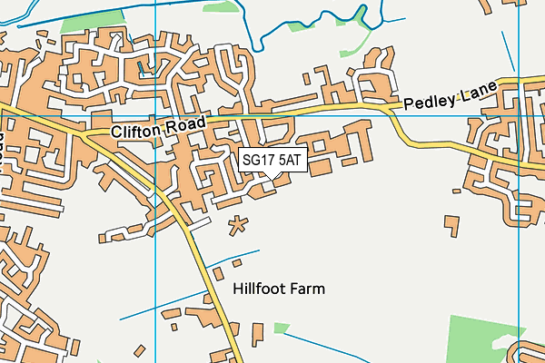 SG17 5AT map - OS VectorMap District (Ordnance Survey) SG17 5AT map - OS VectorMap District (Ordnance Survey)
