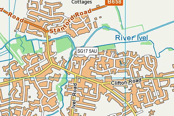 SG17 5AU map - OS VectorMap District (Ordnance Survey) SG17 5AU map - OS VectorMap District (Ordnance Survey)