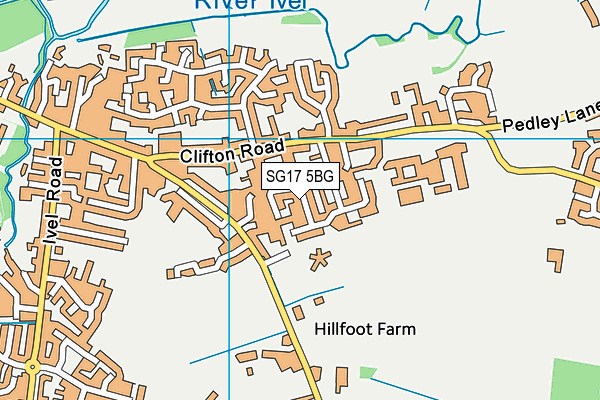 SG17 5BG map - OS VectorMap District (Ordnance Survey) SG17 5BG map - OS VectorMap District (Ordnance Survey)