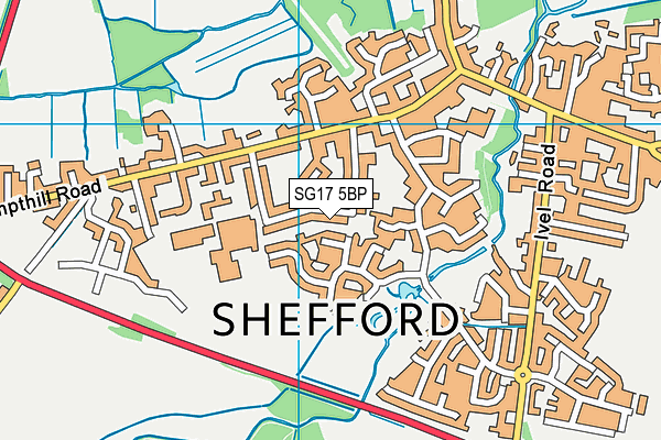 SG17 5BP map - OS VectorMap District (Ordnance Survey) SG17 5BP map - OS VectorMap District (Ordnance Survey)