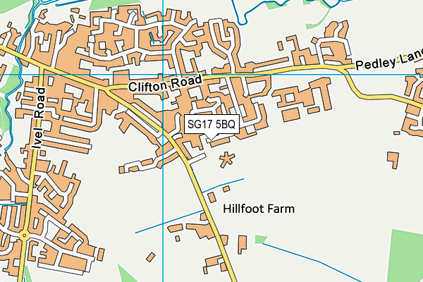 SG17 5BQ map - OS VectorMap District (Ordnance Survey) SG17 5BQ map - OS VectorMap District (Ordnance Survey)