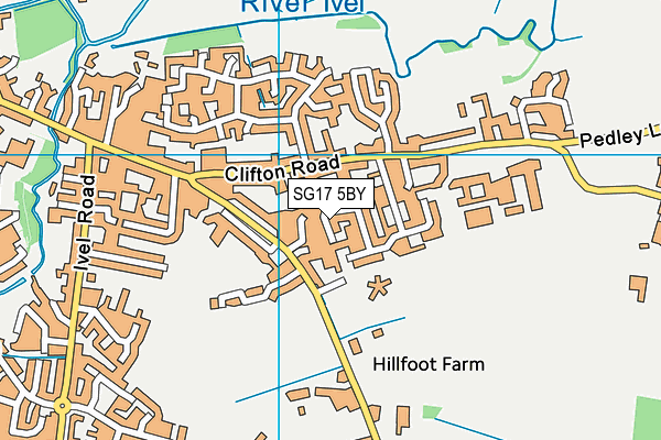 SG17 5BY map - OS VectorMap District (Ordnance Survey) SG17 5BY map - OS VectorMap District (Ordnance Survey)