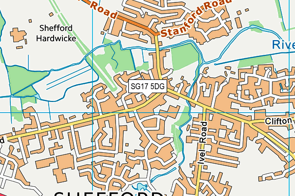 SG17 5DG map - OS VectorMap District (Ordnance Survey) SG17 5DG map - OS VectorMap District (Ordnance Survey)
