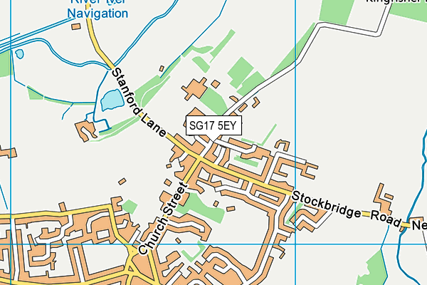 SG17 5EY map - OS VectorMap District (Ordnance Survey) SG17 5EY map - OS VectorMap District (Ordnance Survey)