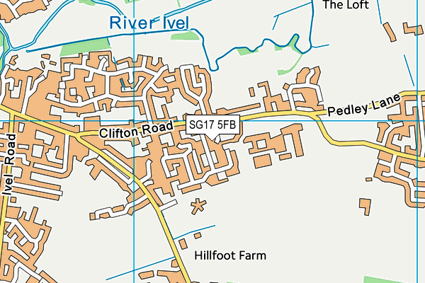 SG17 5FB map - OS VectorMap District (Ordnance Survey) SG17 5FB map - OS VectorMap District (Ordnance Survey)