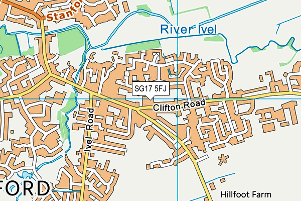 SG17 5FJ map - OS VectorMap District (Ordnance Survey) SG17 5FJ map - OS VectorMap District (Ordnance Survey)