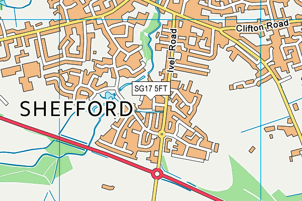 SG17 5FT map - OS VectorMap District (Ordnance Survey) SG17 5FT map - OS VectorMap District (Ordnance Survey)