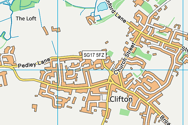 SG17 5FZ map - OS VectorMap District (Ordnance Survey) SG17 5FZ map - OS VectorMap District (Ordnance Survey)