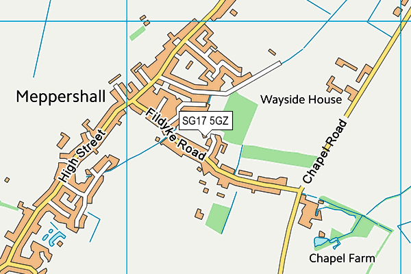 SG17 5GZ map - OS VectorMap District (Ordnance Survey) SG17 5GZ map - OS VectorMap District (Ordnance Survey)