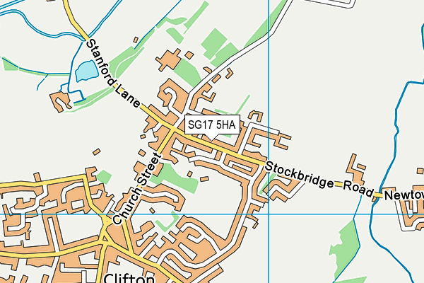 SG17 5HA map - OS VectorMap District (Ordnance Survey) SG17 5HA map - OS VectorMap District (Ordnance Survey)