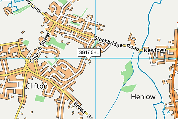 SG17 5HL map - OS VectorMap District (Ordnance Survey) SG17 5HL map - OS VectorMap District (Ordnance Survey)