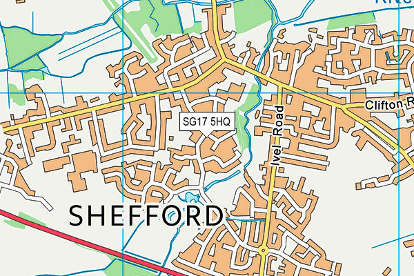 SG17 5HQ map - OS VectorMap District (Ordnance Survey) SG17 5HQ map - OS VectorMap District (Ordnance Survey)