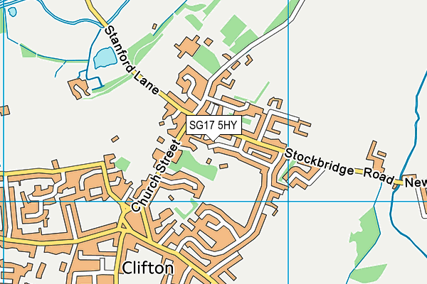 SG17 5HY map - OS VectorMap District (Ordnance Survey) SG17 5HY map - OS VectorMap District (Ordnance Survey)
