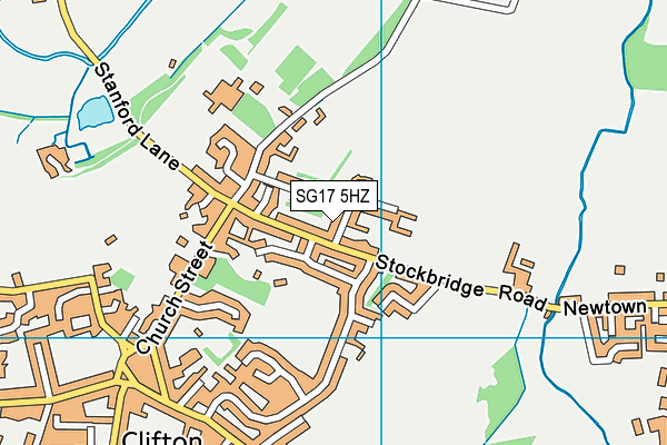 SG17 5HZ map - OS VectorMap District (Ordnance Survey) SG17 5HZ map - OS VectorMap District (Ordnance Survey)