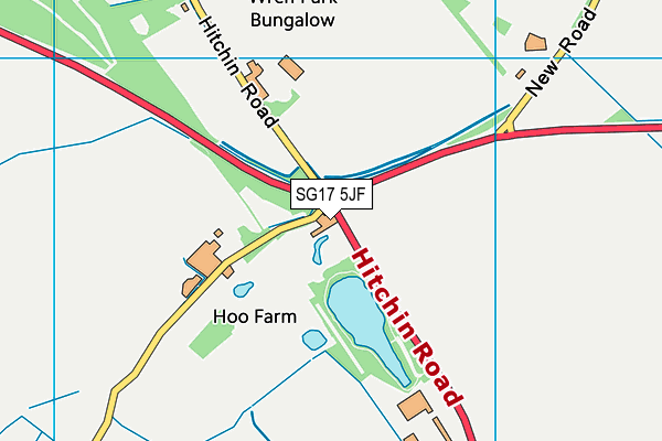 SG17 5JF map - OS VectorMap District (Ordnance Survey) SG17 5JF map - OS VectorMap District (Ordnance Survey)