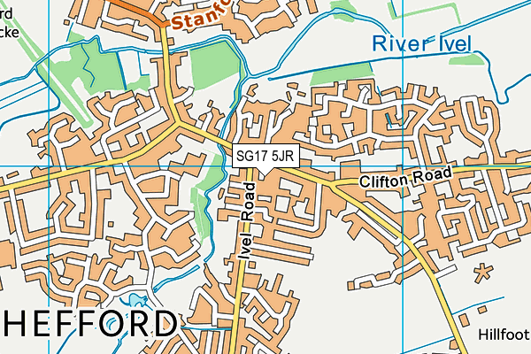 SG17 5JR map - OS VectorMap District (Ordnance Survey) SG17 5JR map - OS VectorMap District (Ordnance Survey)